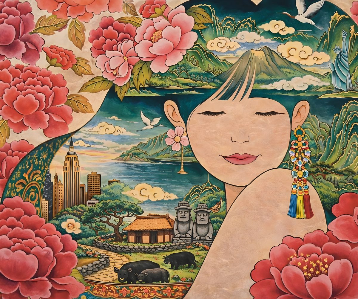 모란 속 제주몽